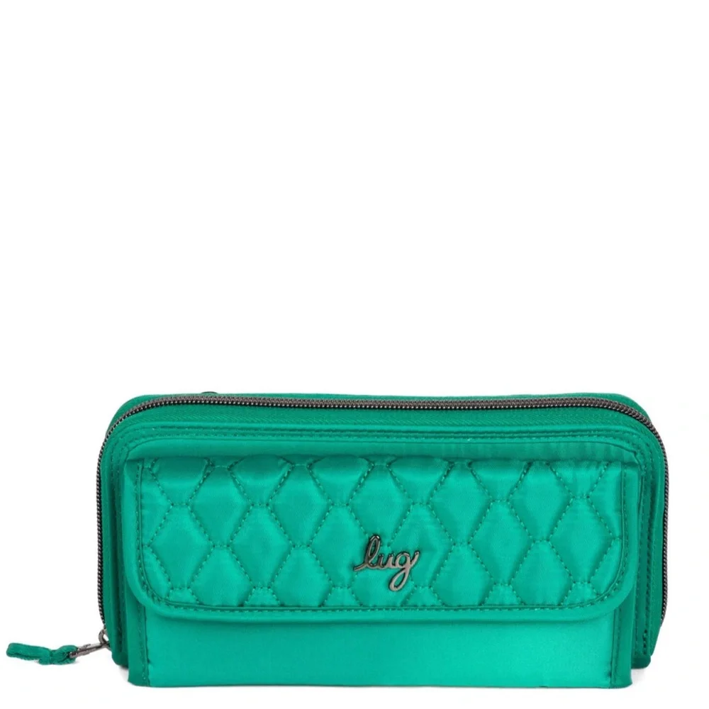 Lug Kickflip SE Convertible RFID Wallet Kelly Green or Poppy Red NWT - Picture 2 of 16
